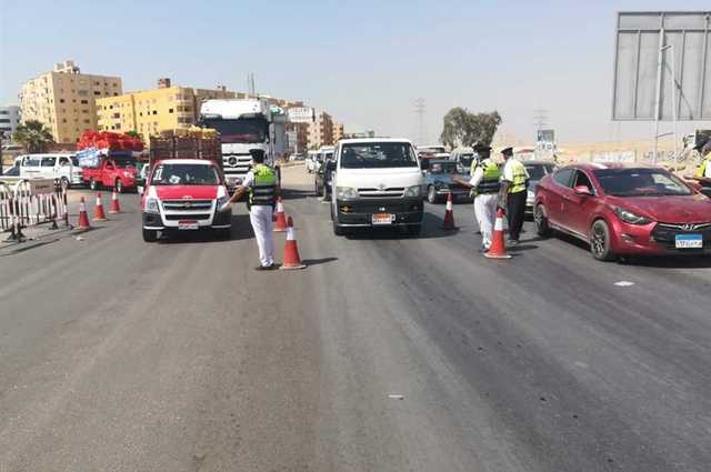 انتهاء التحويلات المرورية بطريق بنها شبرا الحر