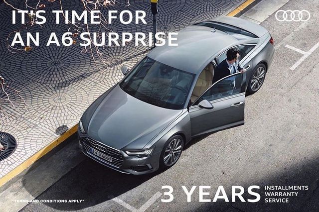 استمرار عروض التقسيط بدون فائدة على أودي A6 في مصر 