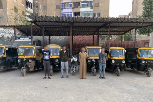 سقوط عصابة لسرقة الدراجات النارية وضبط 331 سيارة مخالفة للحظر