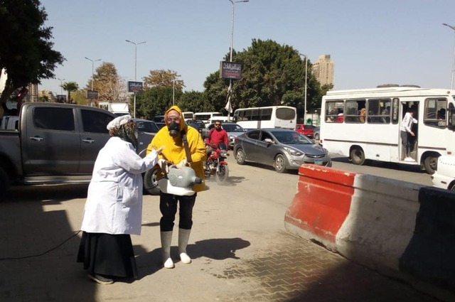 حملات تعقيم لشوارع فيصل والهرم والدقي والتحرير والمنيب 