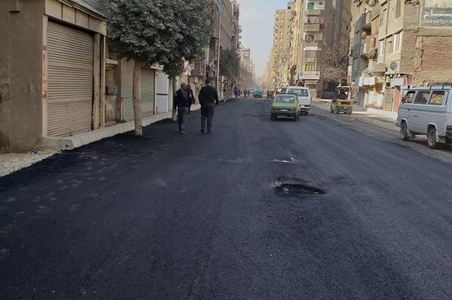 تطوير الشوارع في 13 منطقة في الجيزة 