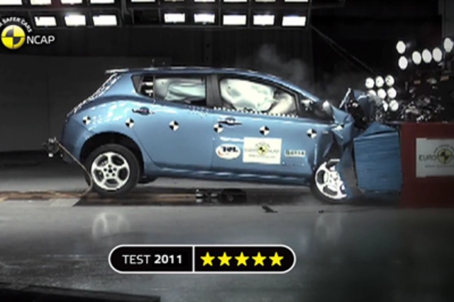 نيسان ليف الكهربائية المتوقعة في مصر تحصل على تقييم مرتفع في اختبارات الأمان