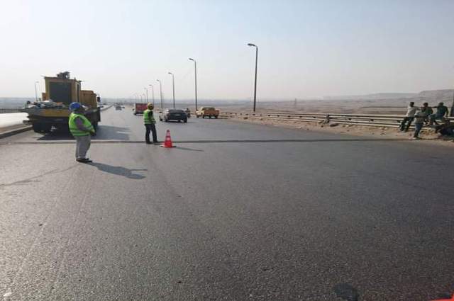 غلق مطلع الدائري على طريق مصر اسكندرية الصحراوي أسبوع