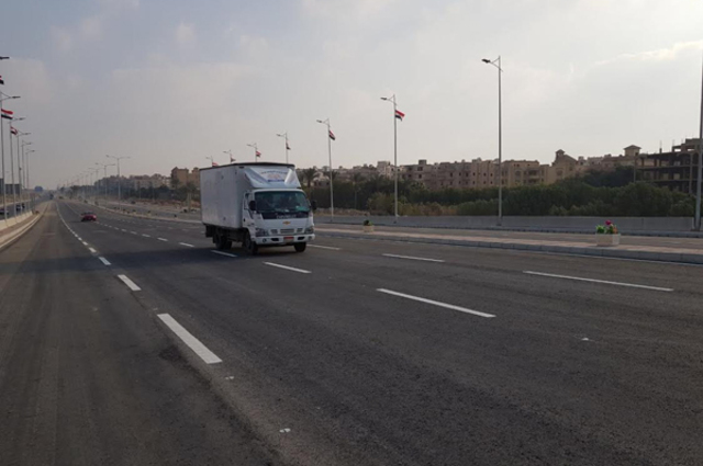 افتتاح تجريبي لكوبري العبور جهينة لتقليل الزحام على المحور