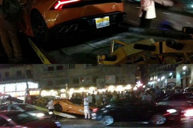 تعطل لامبورجيني هوراكان ميشيل أحد بسبب حفرة