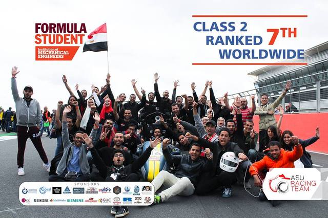 المركز 28 لفريق هندسة عين شمس في بطولة فورمولا الطلاب بانجلترا 