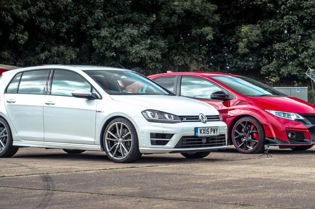 هوندا سيفيك تايب أر تتحدى فولكس فاجن جولف  أر 