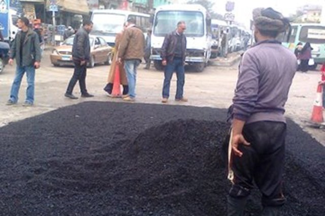 صيانة لميدان المطرية ورفع سيارات متهالكة واشغالات للطرق في وسط البلد وبولاق وعين شمس