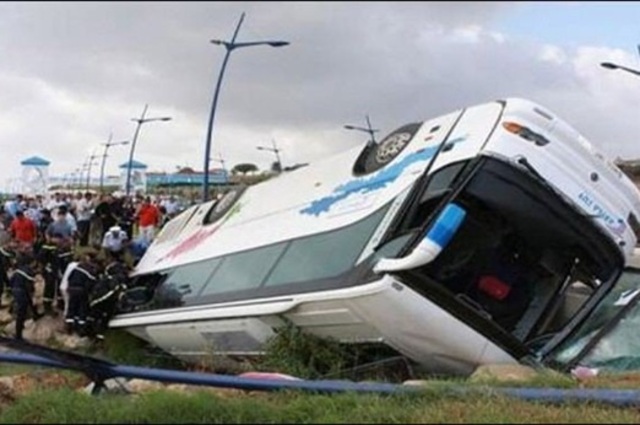 انقلاب 3 أتوبيسات في العبور وميني باص علي المحور يؤدي لمصرع 4 أشخاص اليوم