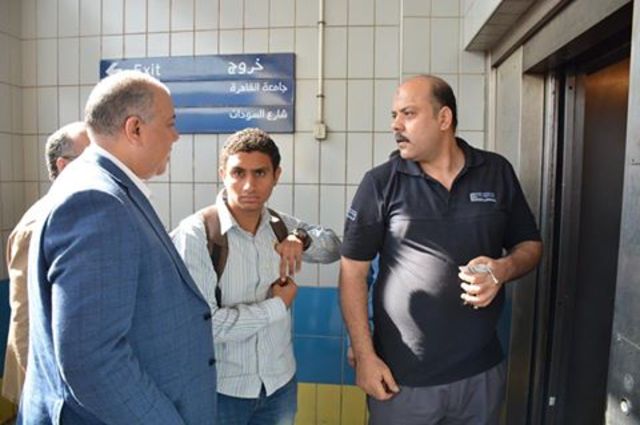 جولة في محطة مترو الجامعة اليوم للتأكد من انتظام العمل