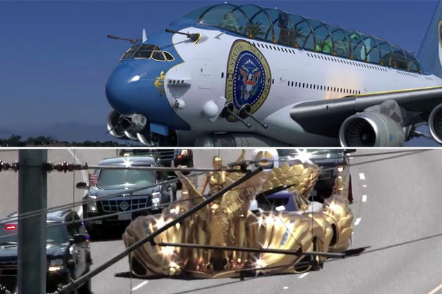 فيديو : مخرج خيال علمي يتخيل سيارة دونالد ترامب الليموزين الرئاسية 