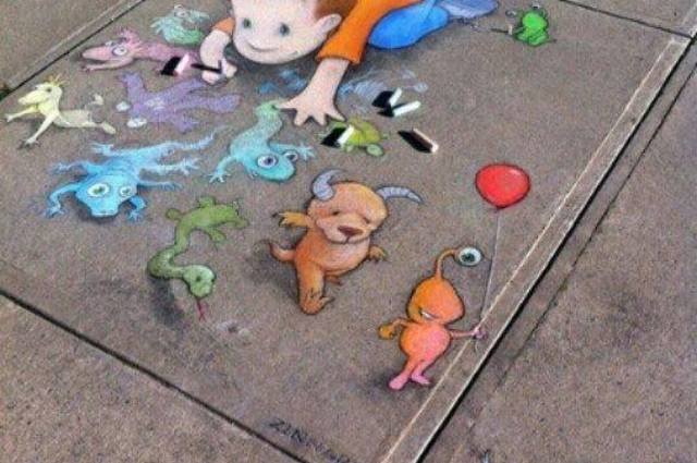 رسومات الطرق لنقل السعادة للمارة والسيارات بعيدا عن كآبة الروتين اليومي