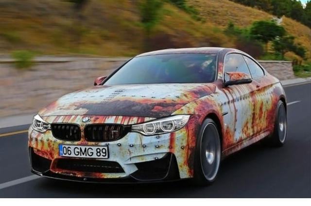 بى إم دبليو سيارة فارهة ولكن !!! بلون الصدأ